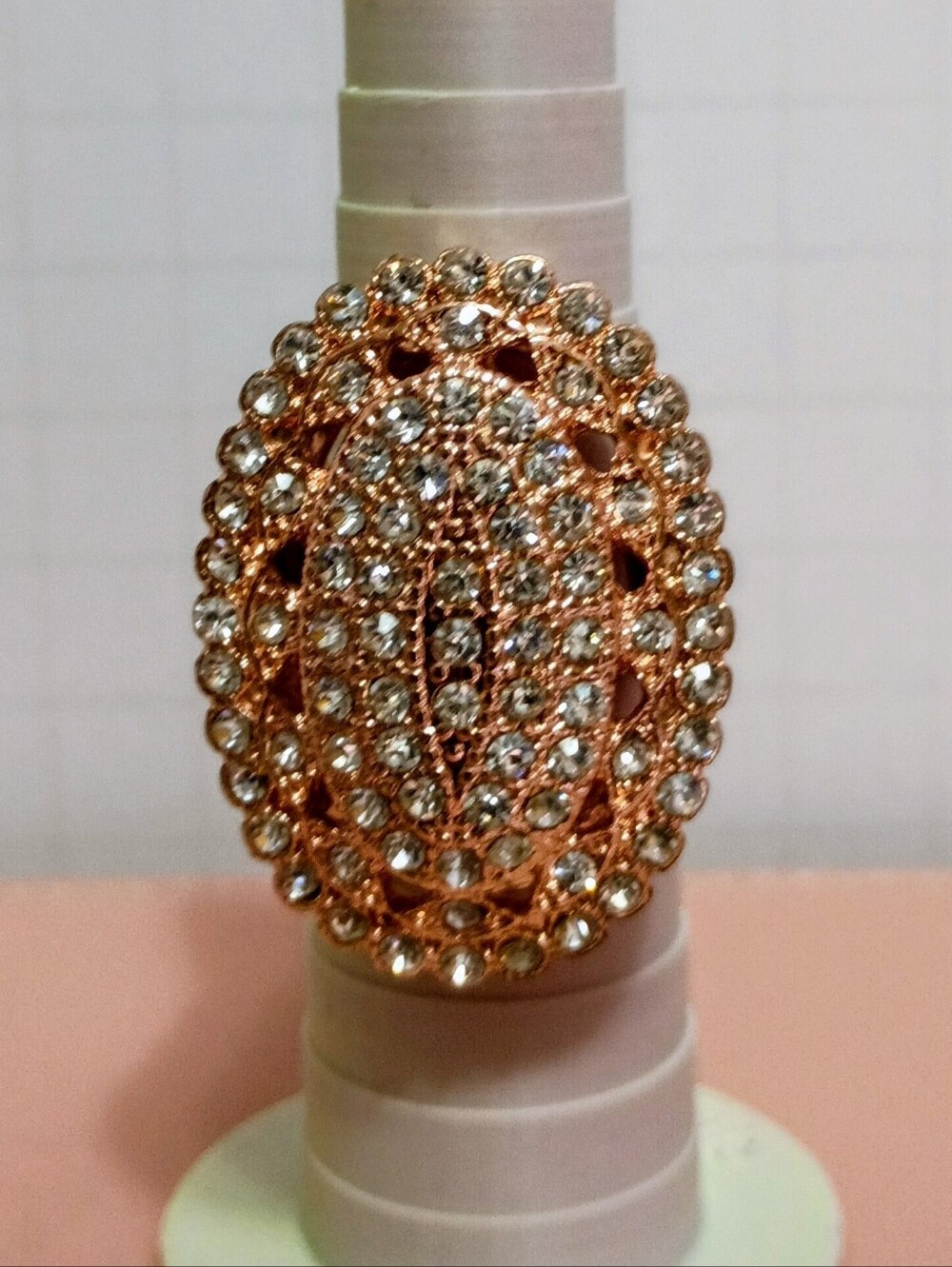 Rose Gold and Faux Diamond Ring
